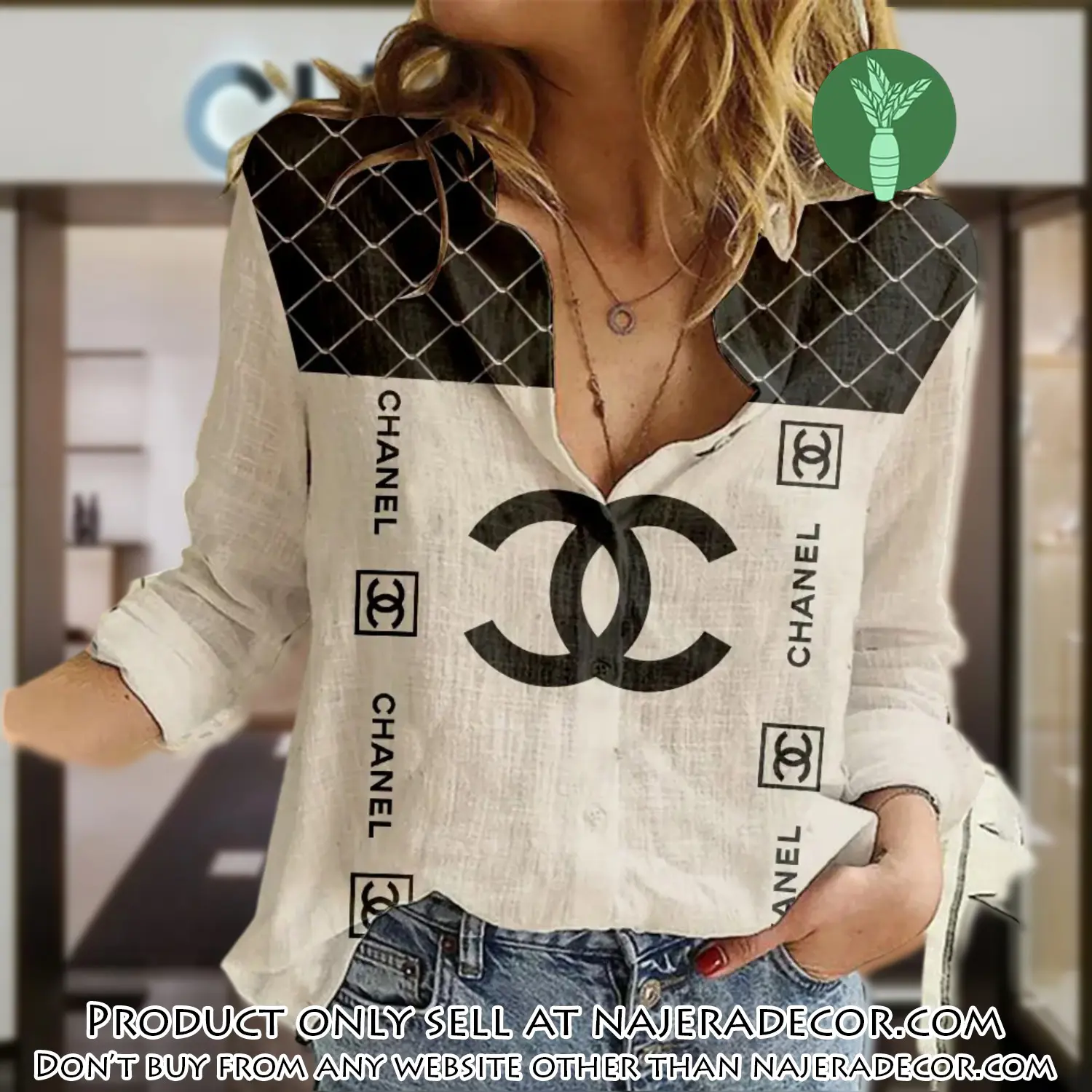 Chanel luxury women casual shirt linen shirt wcs1022 njr3349703